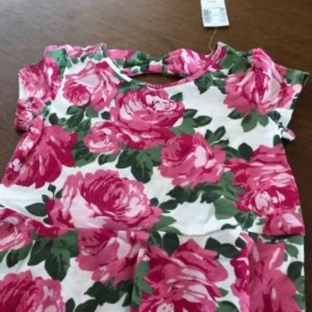 THE CHILDREN'S PLACE ROSE PRINT DRESS Sz 4T - Picture 3 of 4